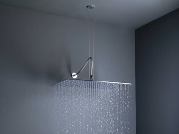 BIG RAIN - Ceiling mounted brass rain shower with anti-lime system by Tender rain - view 2